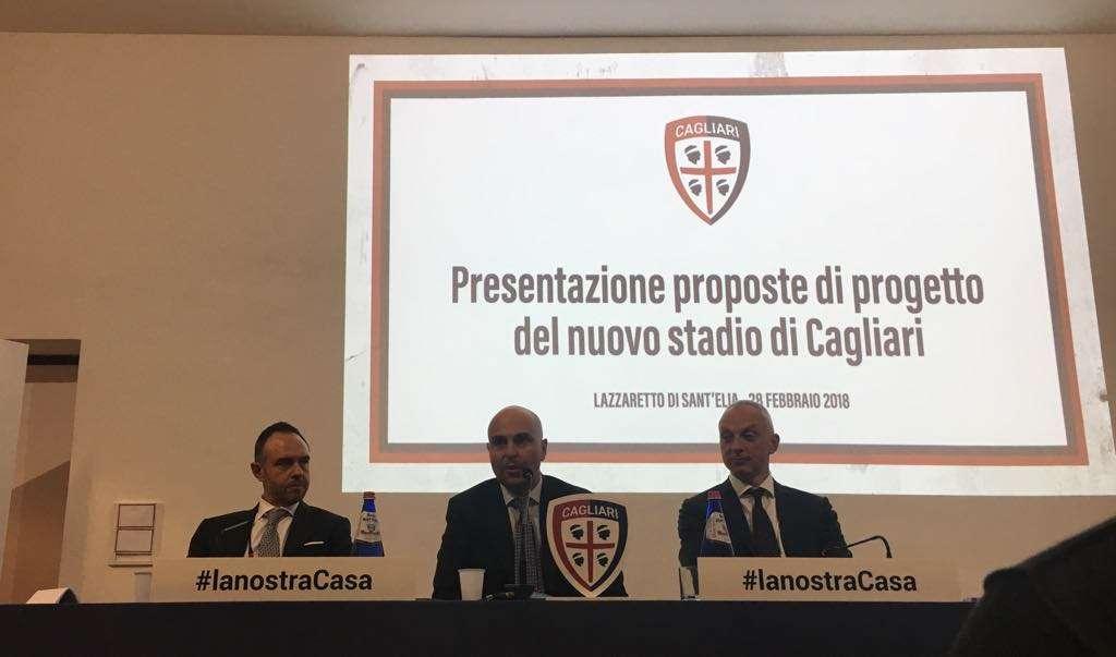Presentate al Lazzaretto le proposte del nuovo Sant'Elia. Giulini: "Inizia un nuovo ciclo per tutta Cagliari". Signorelli: "Contiamo di concludere i lavori entro il 2021"