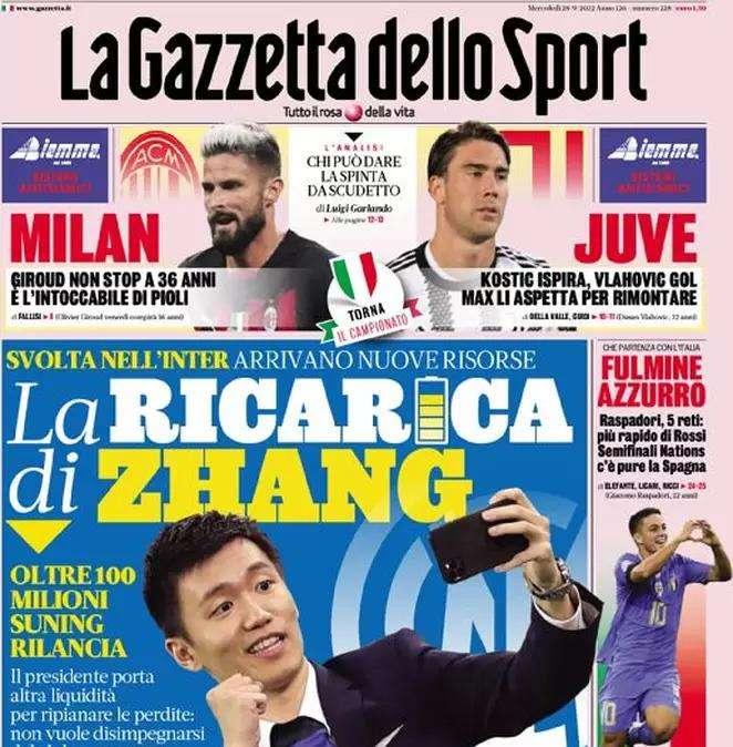 Gazzetta - La ricarica di Zhang