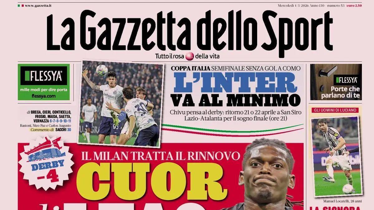 Il Milan tratta il rinnovo. Gazzetta: "Cuor di Leao"
