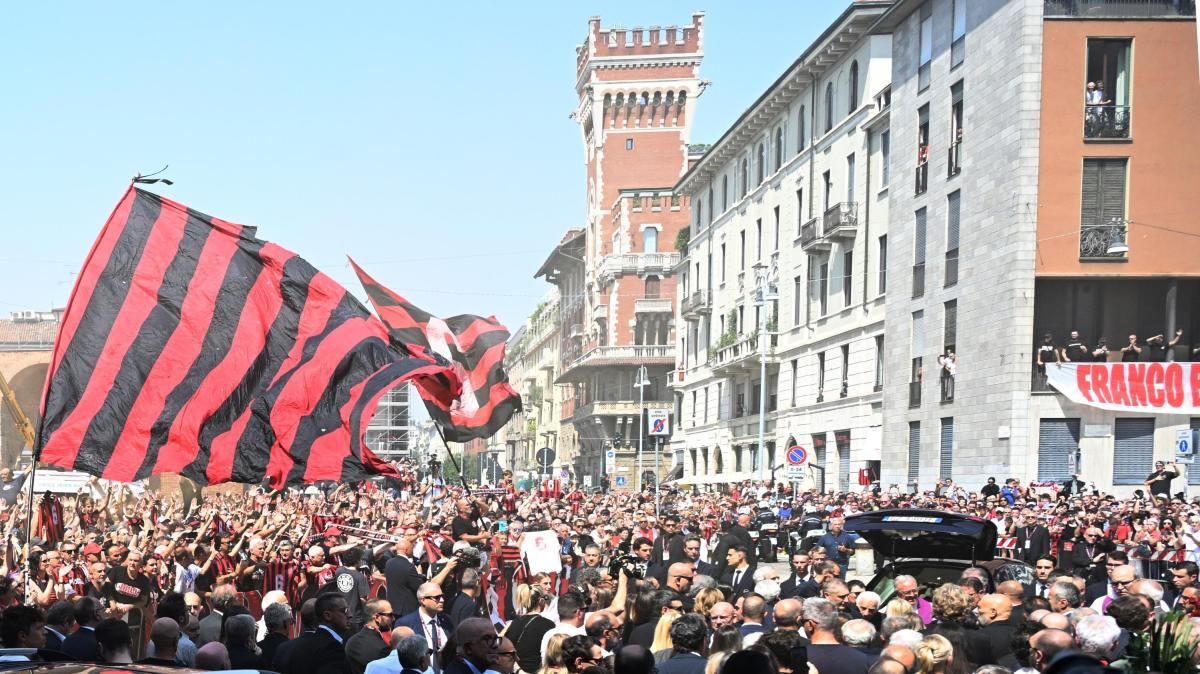 Il commovente ultimo abbraccio a Baresi. Apertura Gazzetta: "Capitano per sempre",