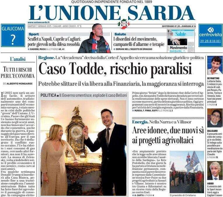 L'Unione Sarda - Scuffet a Napoli, Caprile a Cagliari: porte girevoli nella difesa rossoblù