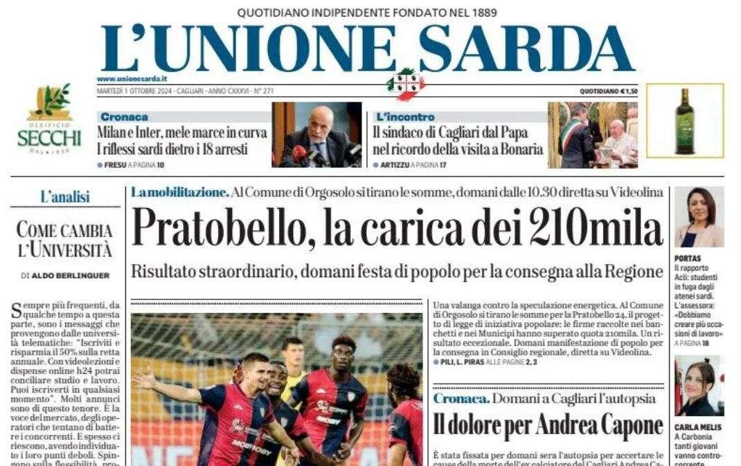 L'Unione Sarda - Il Cagliari risorge a Parma