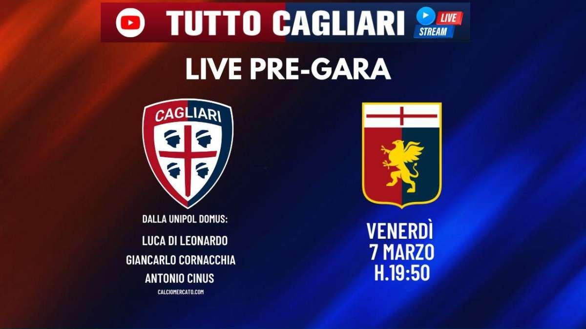 TuttoCagliari Live - Dalle 19:50 pre-gara dalla Unipol Domus Cagliari-Genoa