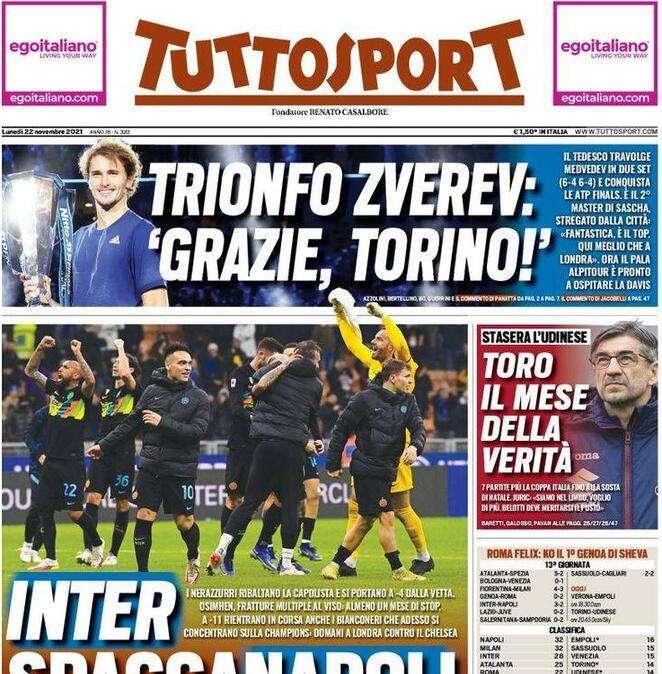 Tuttosport - Inter SpaccaNapoli. Juve, credici!