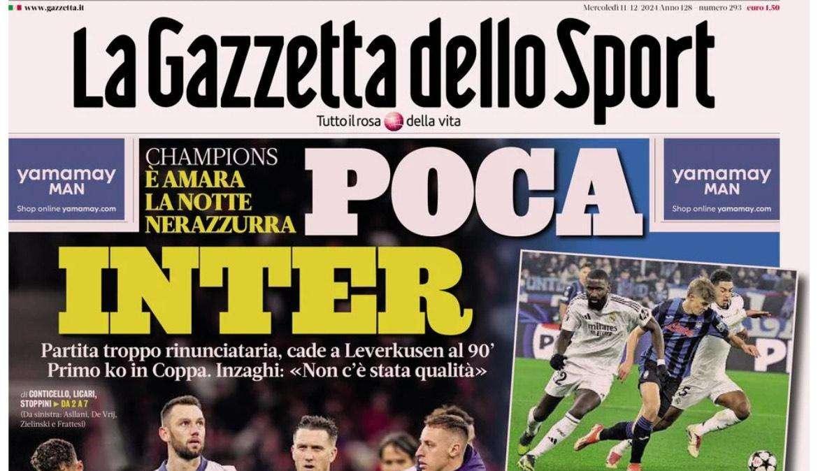 Gazzetta - Poca Inter