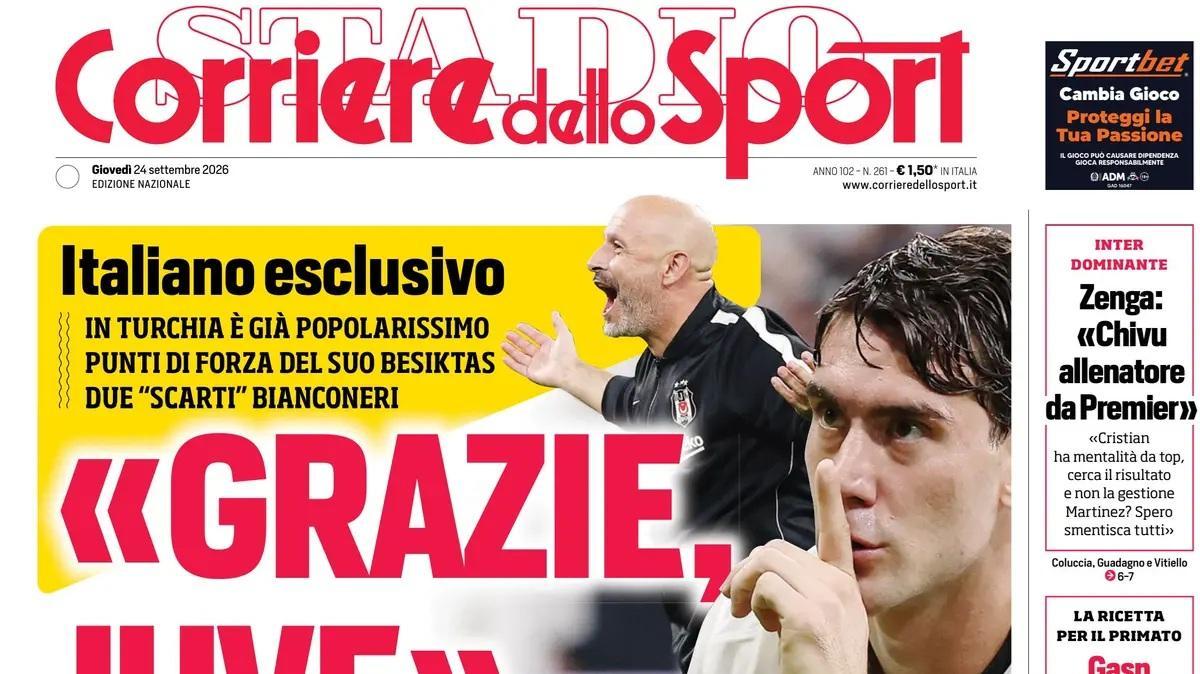 Besiktas, Italiano si gode Vlahovic e Miretti. Apertura Corsport: "«Grazie, Juve»"