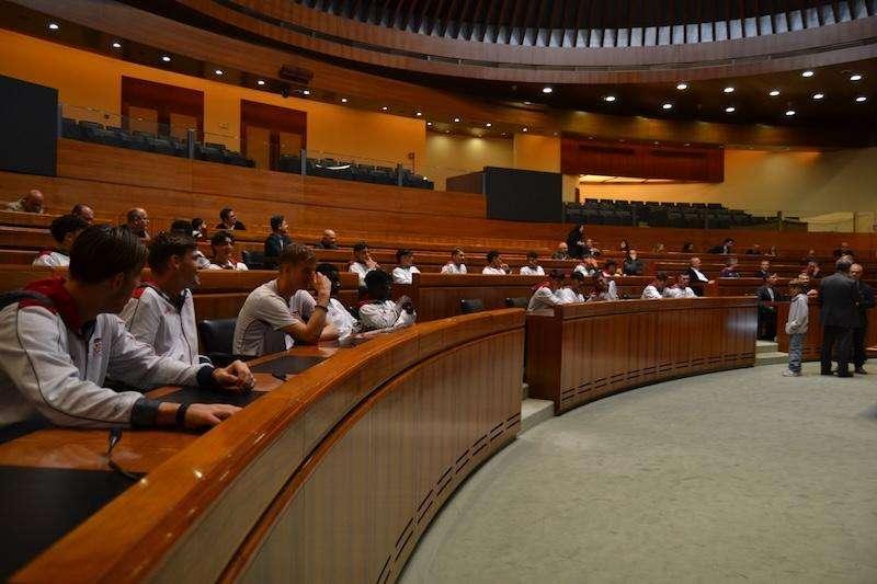 Comandini (Pres. Cons.Reg. Sardegna) al Cagliari Primavera:"Siete il futuro della Sardegna"