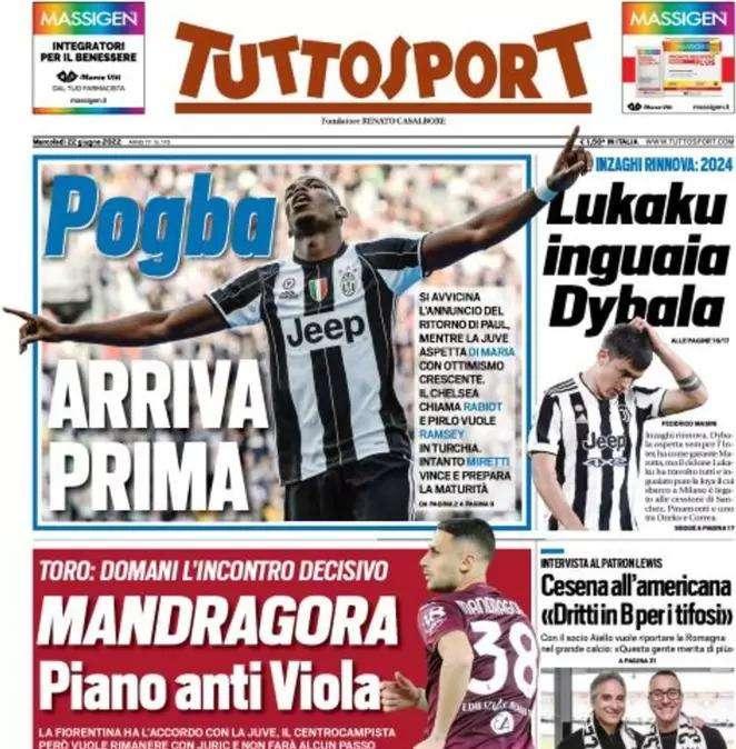 Tuttosport - Rivoluzione Pogba