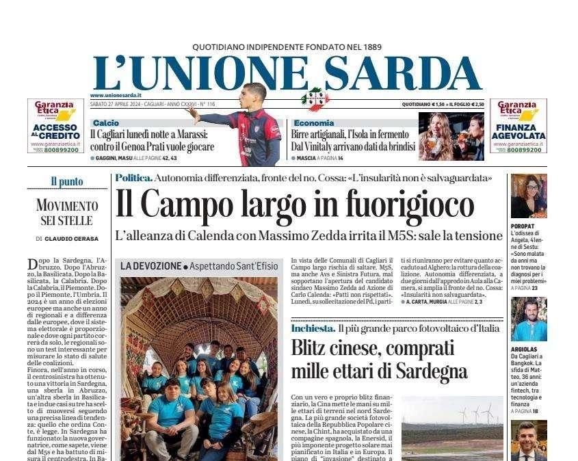 L'Unione Sarda - Il Cagliari lunedì notte a Marassi: contro il Genoa Prati vuole giocare. Solo 7 palloni persi in 22 partite