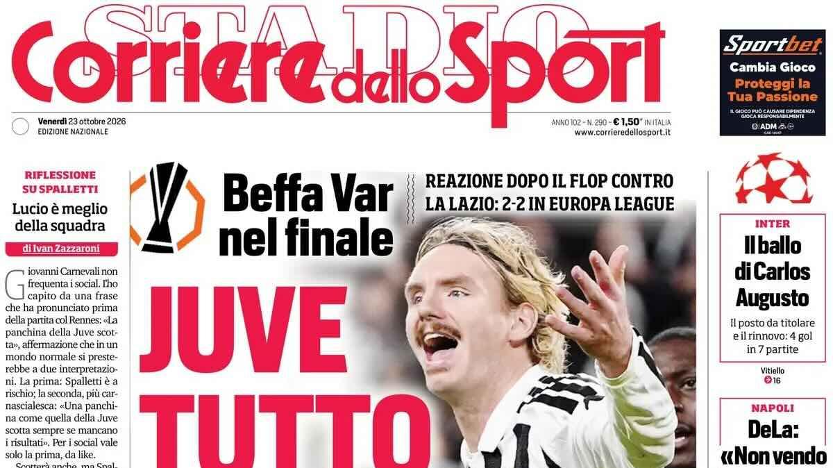 Rennes rimontato: ci pensa Woltemade. Apertura Corsport: "Juve tutto cuore"