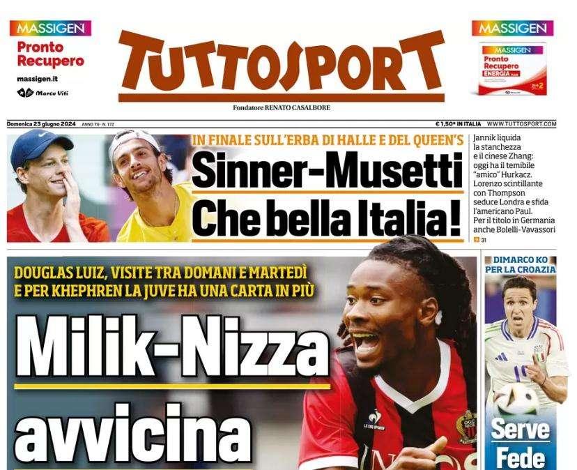 Tuttosport - Milik-Nizza avvicina Thuram