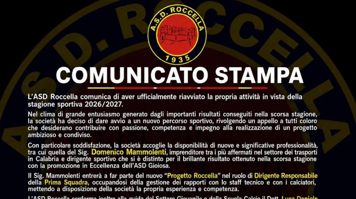 Asd Roccella: In Promozione nel segno della continuità con Galati e Curtale