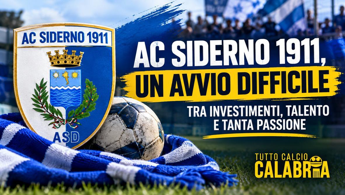AC SIDERNO 1911, UN AVVIO DIFFICILE: SETTE GOL SUBITI E UNA SOLA RETE SEGNATA