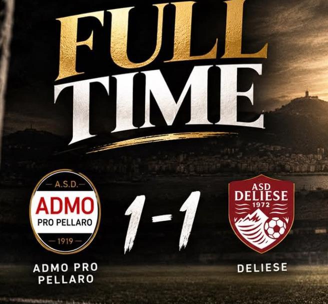 Eccellenza calabrese, ADMO Pro Pellaro e Deliese si dividono la posta in paio con un 1-1