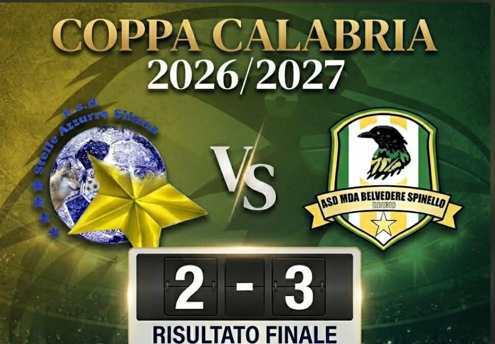 ASD MDA Belvedere Spinello, turno superato in Coppa Calabria: 3-2 con Le Stelle Azzurre