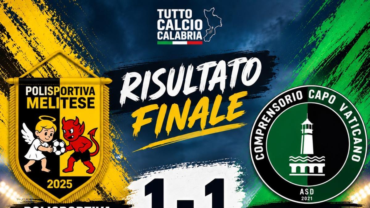 Polisportiva Melitese-Capo Vaticano 1-1: Filardo risponde a Puntoriere nel finale