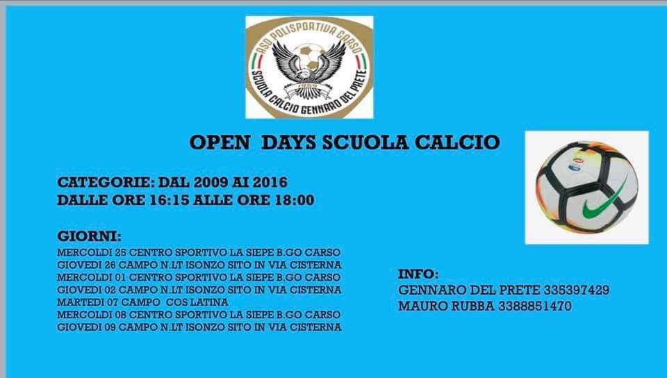 La locandina dell' Open Day