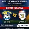 Eccellenza Pugliese, Trofeo “Antenna Sud”: Ostuni-Canosa in diretta esclusiva