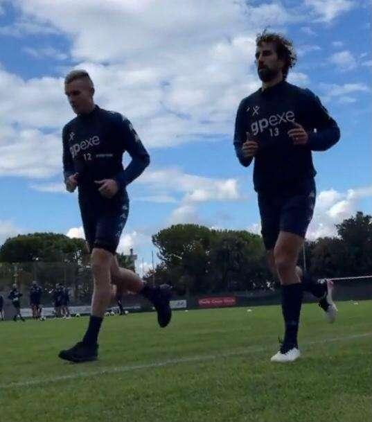 Bari, si rivede Andreoni: a dicembre tornerà a pieno ritmo
