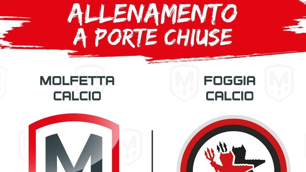 Foggia, sabato allenamento congiunto con il Molfetta al "Poli" 