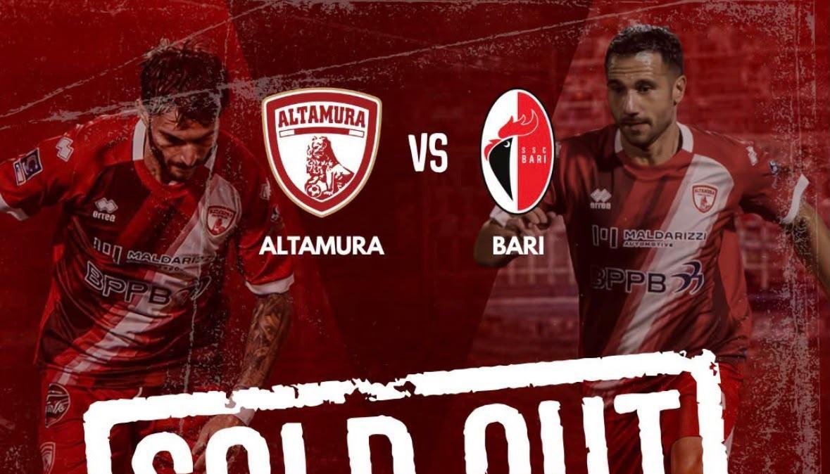Altamura-Bari, tutto sold out al Tonino D'Angelo