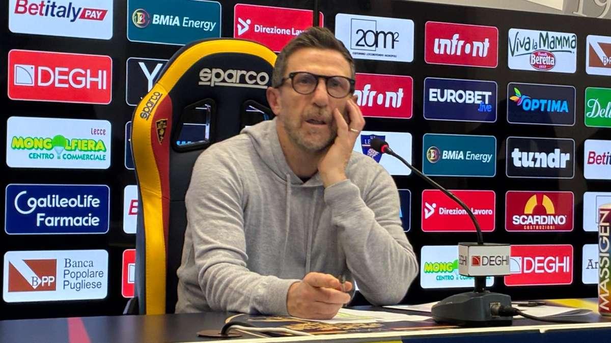 Lecce, Di Francesco: “A Cagliari servirà concentrazione, pronti con più soluzioni e spirito positivo”