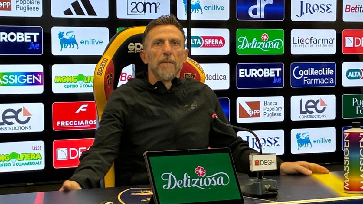 Lecce, Di Francesco: «Dobbiamo difendere meglio e trasformare i recuperi in occasioni»