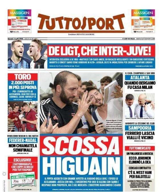 In edicola - La prima pagina odierna dei principali quotidiani sportivi