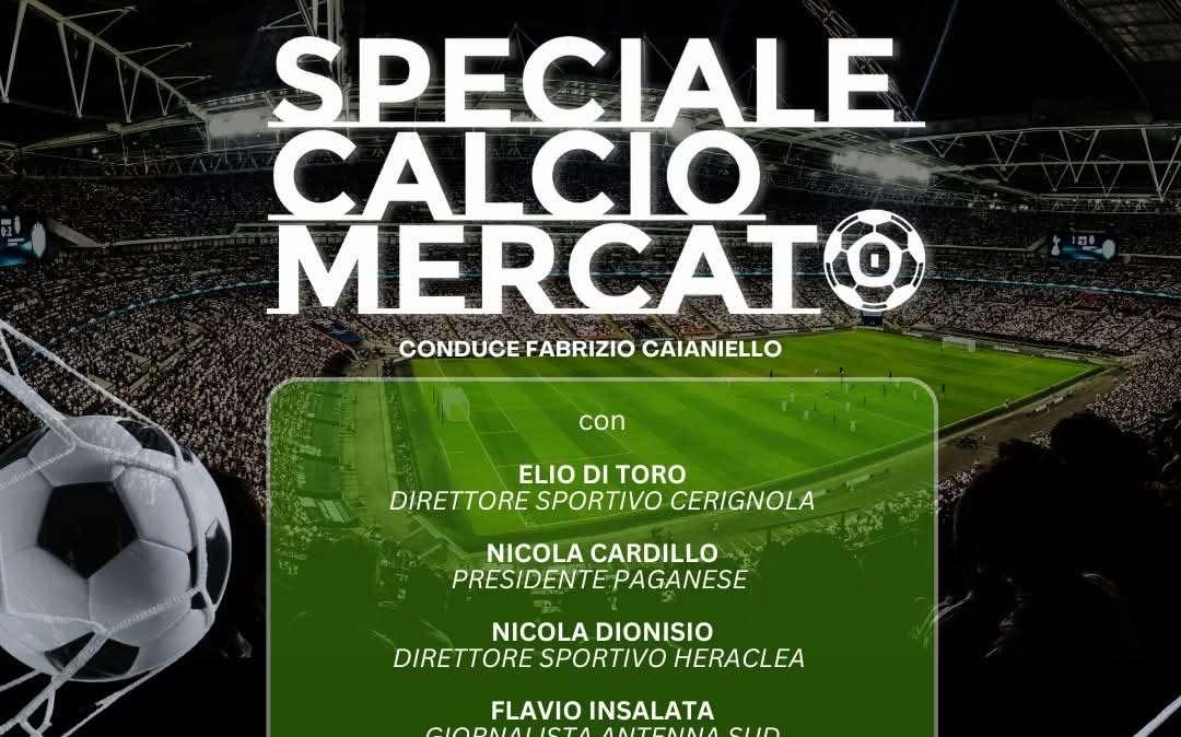 Speciale Calciomercato: tutte le trattative in diretta alle 20.30 su Antenna Sud