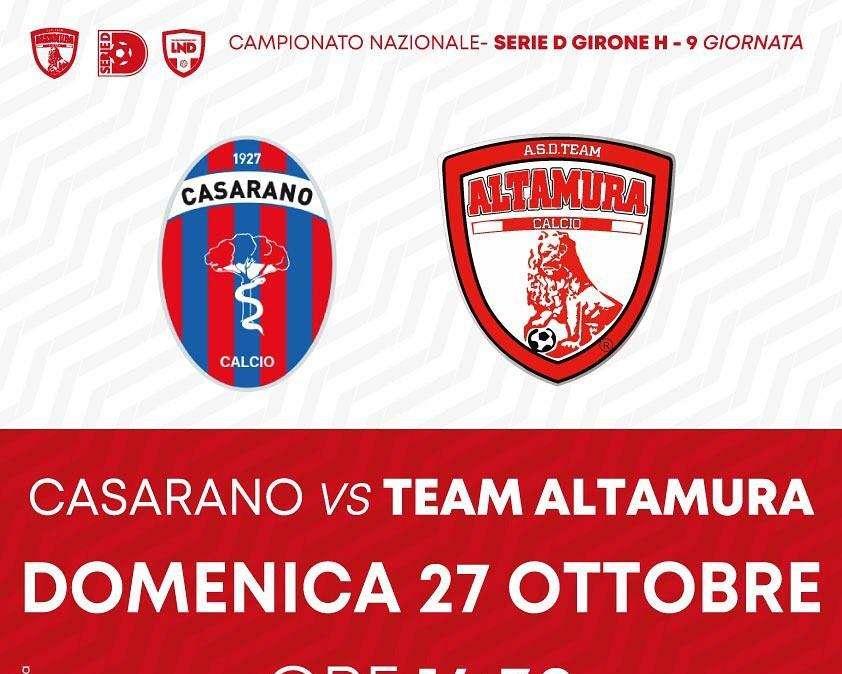 La vigilia di Casarano-Team Altamura: al "Capozza" in scena un altro derby pugliese
