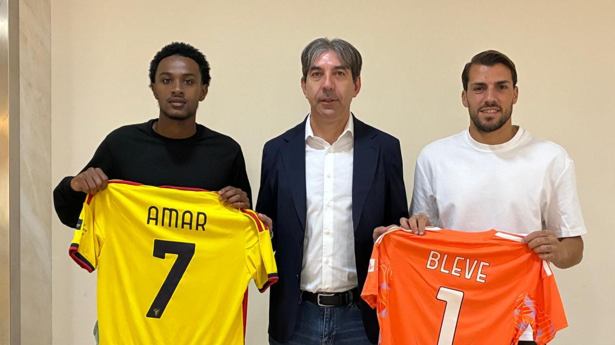 Lecce, giornata di presentazione: Marco Bleve e Amar Fatah