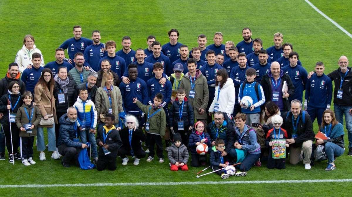 Lecce, Falcone si allena con la Nazionale di Mancini. FOTO