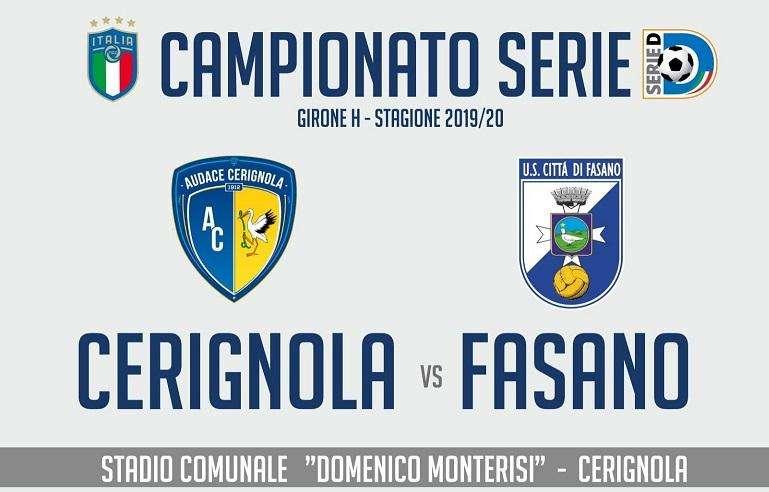 Serie D/H, cambia l'orario di Cerignola-Fasano