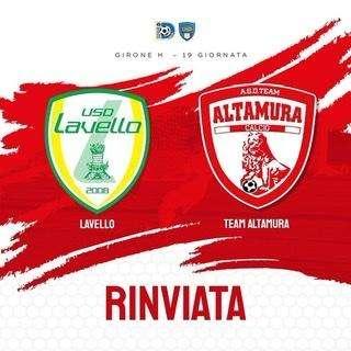 UFFICIALE - Team Altamura-Lavello rinviata a data da destinarsi 
