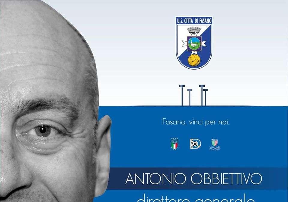 UFFICIALE - Fasano, c'è la conferma anche del DG Antonio Obiettivo