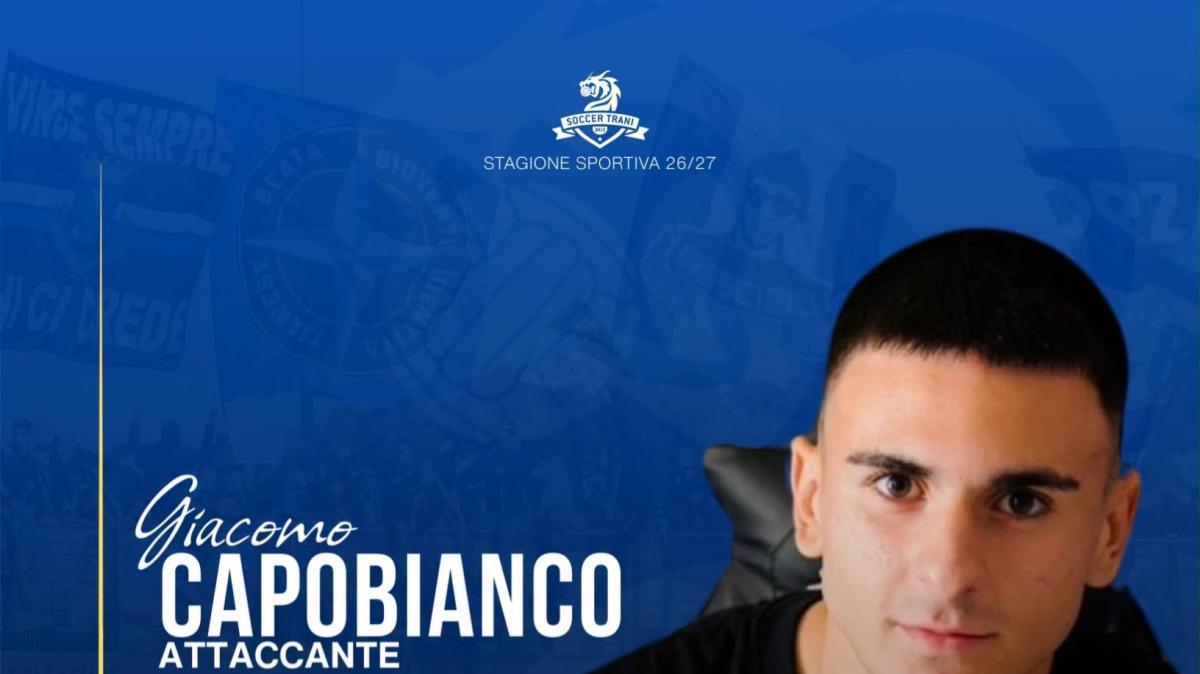 UFFICIALE - Soccer Trani, rinforzo in attacco: arriva Giuseppe Capobianco