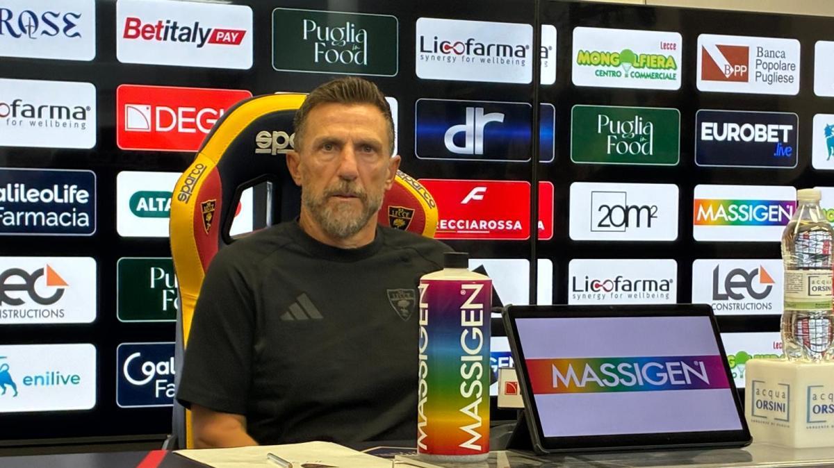 Lecce, Di Francesco: «Contro il Milan serve coraggio. Dobbiamo avere più cattiveria e attaccare la profondità»
