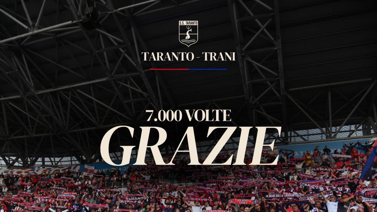 Superata quota 7 mila per il big match tra Taranto e Trani