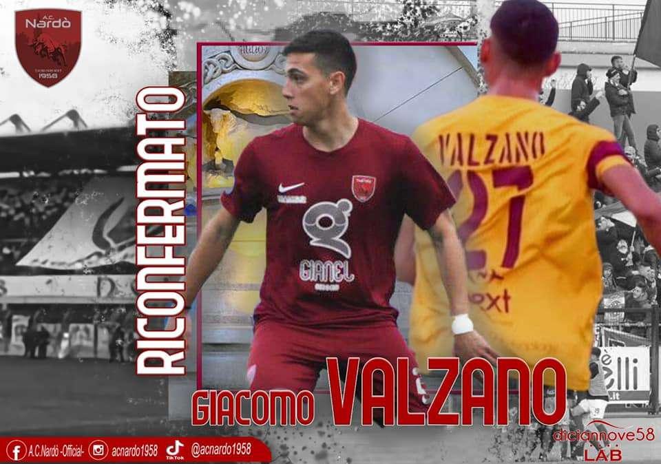 UFFICIALE - Nardò, nuovo contratto per Valzano