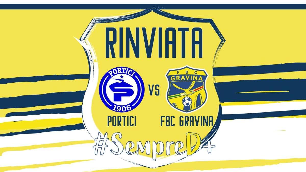 UFFICIALE - Serie D, Portici-Gravina rinviata a data da destinarsi