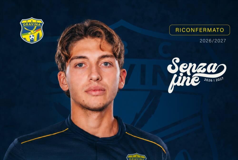 UFFICIALE - Gravina, confermato Jacopo Russo: il difensore resta in gialloblù anche nel 2026/2027