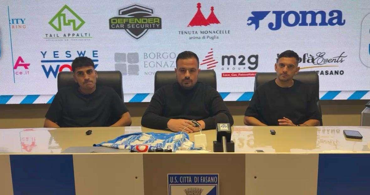 Fasano, presentazione ufficiale per Bianchini e Banegas 