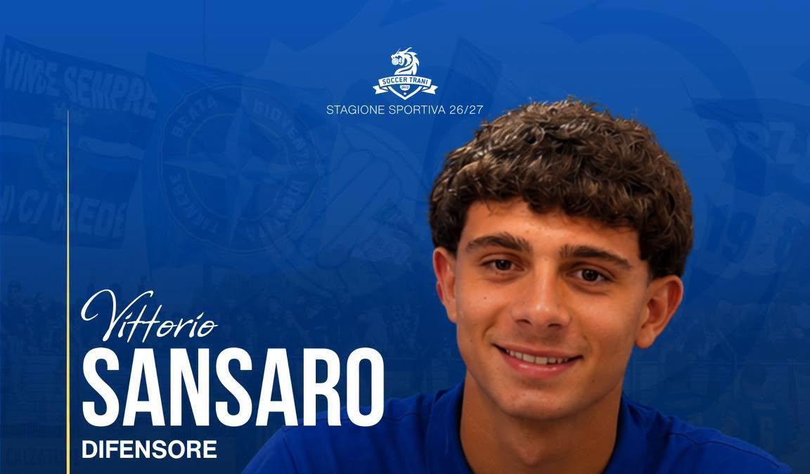 UFFICIALE - Soccer Trani, rinforzo Under: ecco Vittorio Sansaro