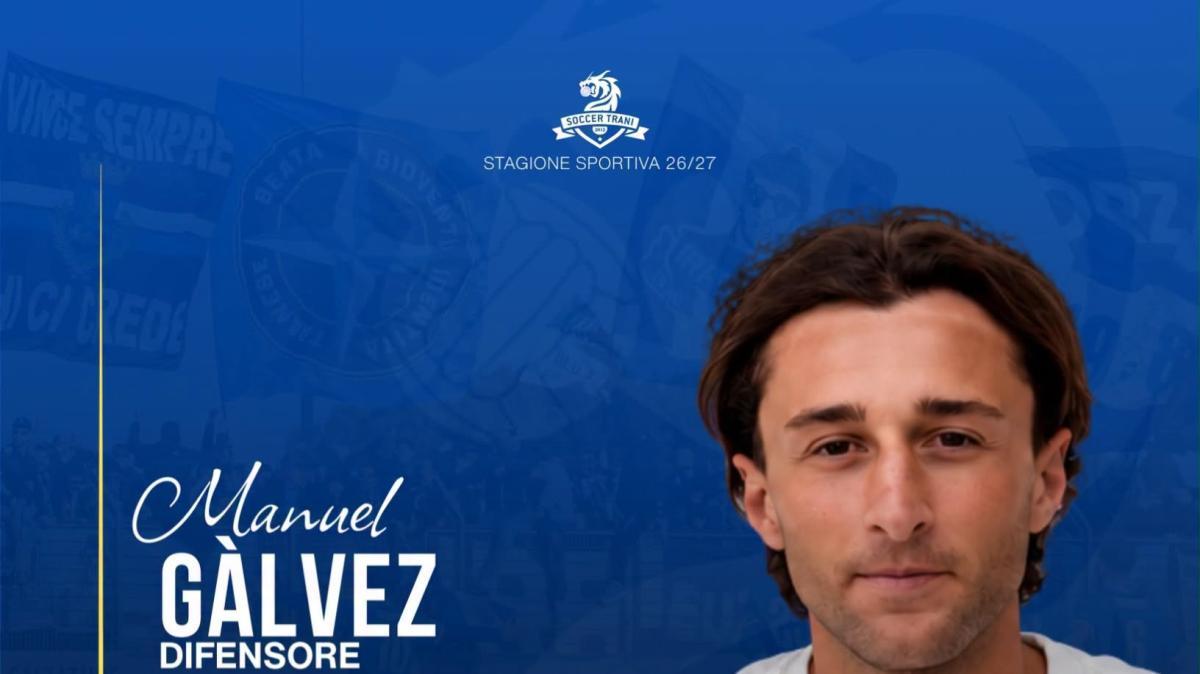 UFFICIALE - Soccer Trani, rinforzo in difesa: arriva Manuel Gálvez