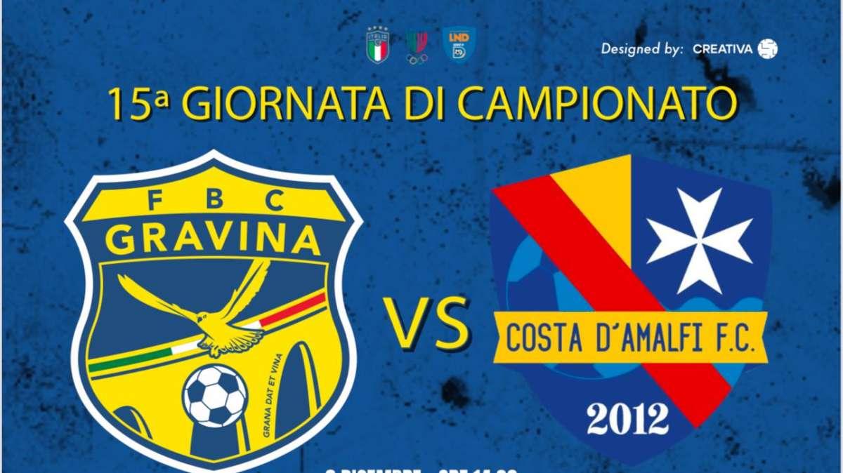 Le probabili formazioni di Gravina-Costa D'Amalfi: uno squalificato per parte 