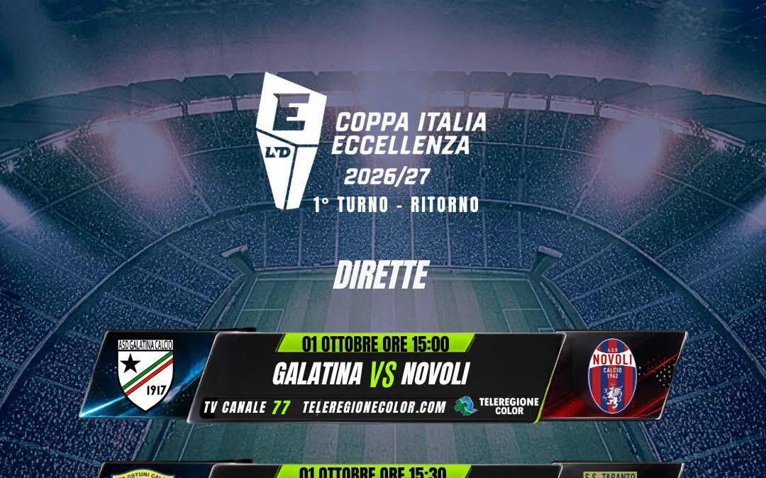 Ostuni - Taranto di coppa Italia in diretta su Antenna Sud