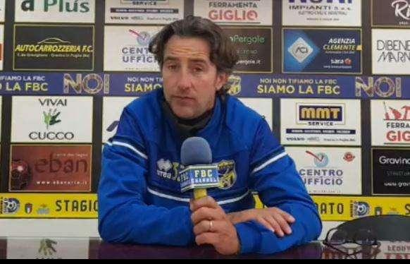 Gravina, De Leonardis: "I ragazzi erano mortificati a fine partita"