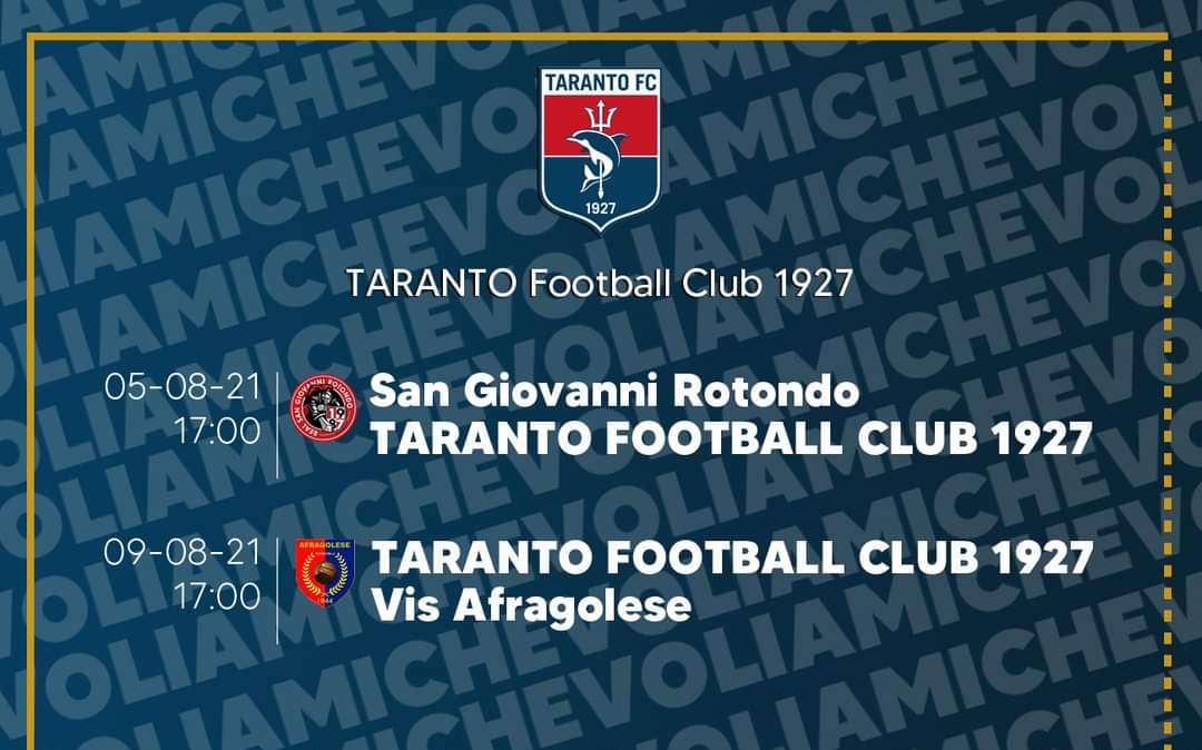Taranto, fissate le prossime due uscite stagionali