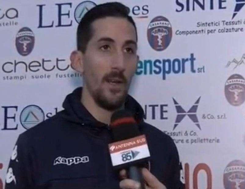Casarano, Foggia: "Tre punti importanti per la corsa playoff. Vittoria dedicata a Santagata"