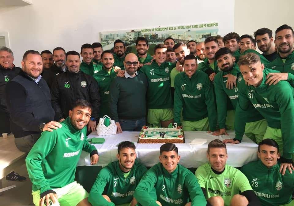Monopoli, vicino il record di punti in C. E patron Lopez festeggia il compleanno 